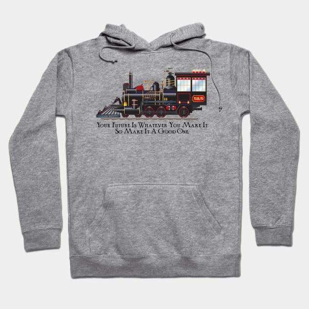 E.L.B. Limited - The Back to the Future 3 Train Hoodie by Cartarsauce Threads 